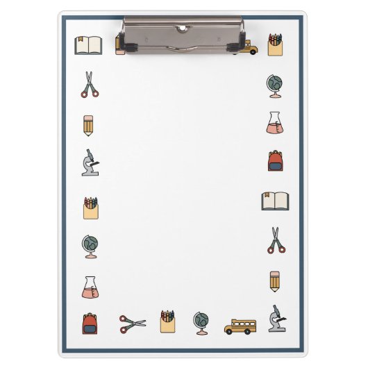 小学校先生バスグローブブッククリップボード クリップボード (正面)