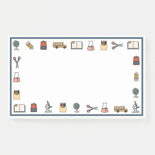 小学校先生バスグローブブックビッグノート ポストイット (正面)