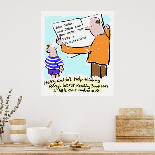 小学校先生子読著 ポスター (キッチン)