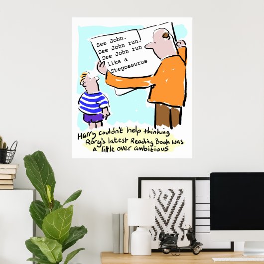 小学校先生子読著 ポスター (ホームオフィス)