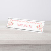 小学校先生 デスクネームプレート (正面)