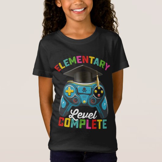 小学校卒業おめでとう！ゲーマー Tシャツ (正面)