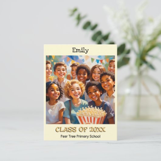 小学校卒業児童 ポストカード (スタンド正面)