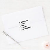 小学校卒業学長 スクエアシール (封筒)