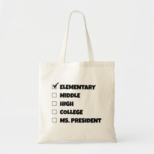 小学校卒業学長 トートバッグ (正面)