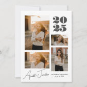 小学校卒業年 |写真のコラージュ 招待状 (正面)