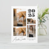 小学校卒業年 |写真のコラージュ 招待状 (スタンド正面)