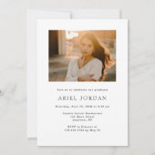 小学校卒業年 |写真のコラージュ 招待状 (裏面)