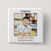 小学校卒業記念フォト 缶バッジ (正面)