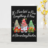 小学校教師チーム すべてはうまくいっている クリスマス カード (黄色い花)