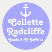 小学校教育名いかりIDシール ラウンドシール (正面)