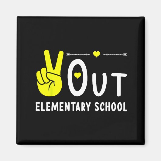 小学校最後の日、卒業おめでとう マグネット (正面)