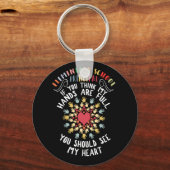小学校校長表彰ハート キーホルダー (正面)