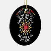 小学校校長表彰ハート セラミックオーナメント (右)