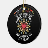 小学校校長表彰ハート セラミックオーナメント (左)