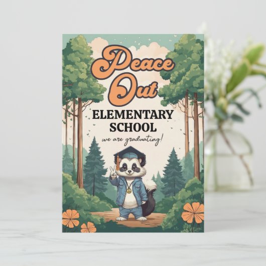 「小学校退校」卒業式 招待状 (スタンド正面)