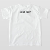 小学校運動会パーソナライズされた日 Tシャツ (レイダウン裏面)