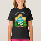 小学校1年生の初めての登校日 先生への感謝 Tシャツ (正面)