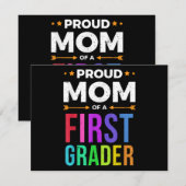 小学校1年生の母 シャツ 入学初日 ギフト シーズンカード (正面/裏面)