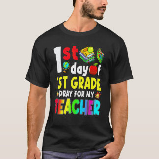 小学校1年生初めての登校日先生のバックトゥスクール用ボーイズ Tシャツ