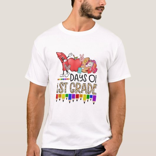 小学校1年生担任100日目 Tシャツ (正面)