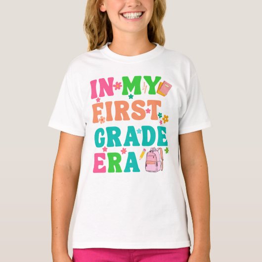 小学校1年生時代のTシャツ - 初日の学校  Tシャツ (正面)