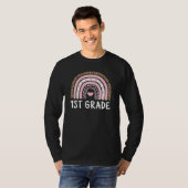 小学校1年生 ヒョウ柄 レインボー 入学式 Tシャツ (正面フル)