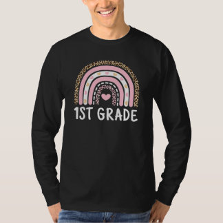 小学校1年生 ヒョウ柄 レインボー 入学式 Tシャツ