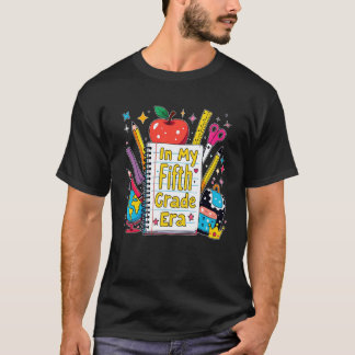 小学校5年生時代の先生キッズ 5年生 背面 Tシャツ