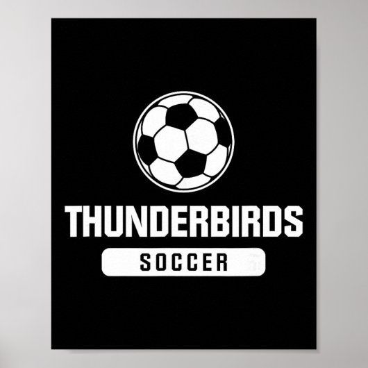 小学校、中学校、高校のためのサンダーバーズサッカー ポスター (正面)