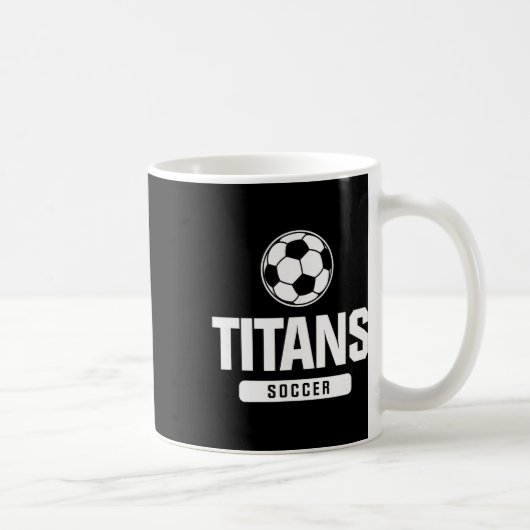 小学校、中学校、高校のタイタンズ サッカー コーヒーマグカップ (右)