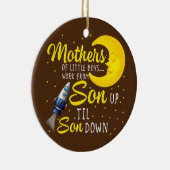 小学生の母は子から子まで働く セラミックオーナメント (右)