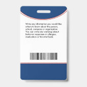 小学生ボーイガールIDカード バッジ (裏面)