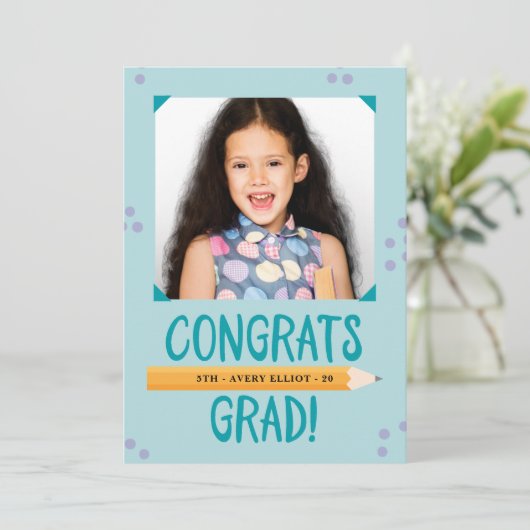 小学生卒業 招待状 (スタンド正面)