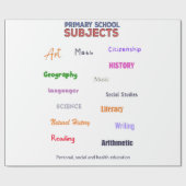 小学科目 ラッピングペーパー (フラット)