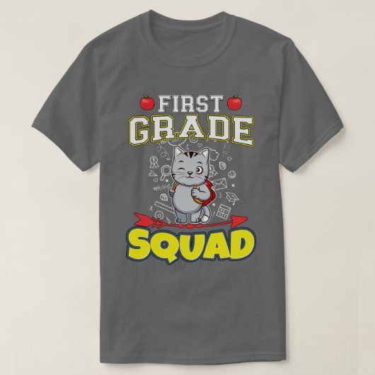 小学1年生おもしろい分小学校 Tシャツ (デザイン正面)
