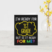 小学1年生のおもしろいの準備ができて小学生の初日 カード (黄色い花)