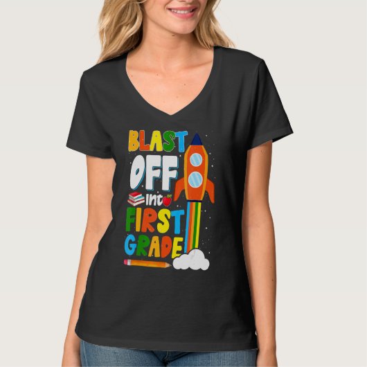 小学1年生の子どもたちを爆破する Tシャツ (正面)