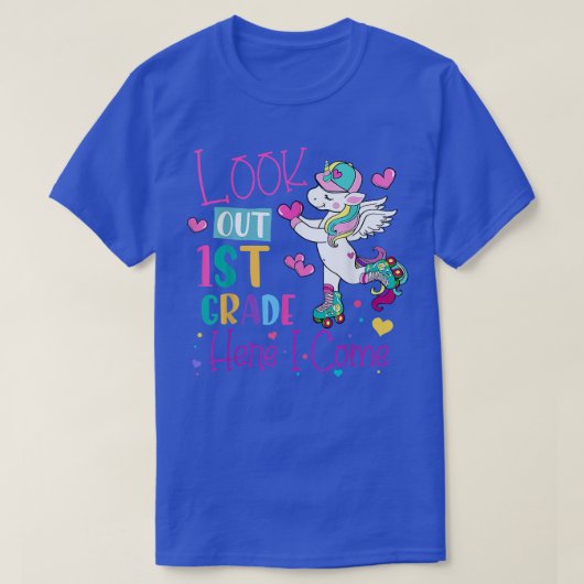 小学1年生の子どもたちユニコーン来さん Tシャツ (デザイン正面)