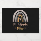 小学1年生の雰囲気虹色の1年生新学期 リキュールボトルラベル (シングルラベル)