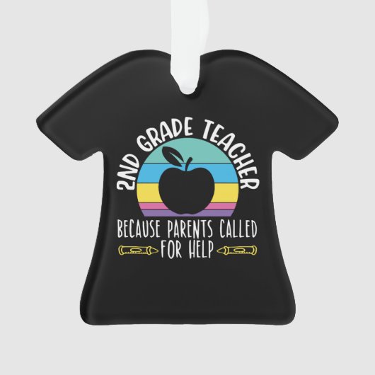 小学2年生が大好きな2年生の先生シャツ オーナメント (正面)