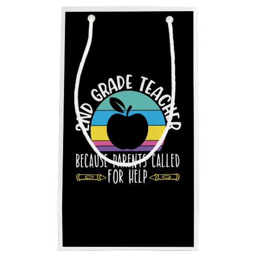 小学2年生が大好きな2年生の先生シャツ スモールペーパーバッグ (正面)