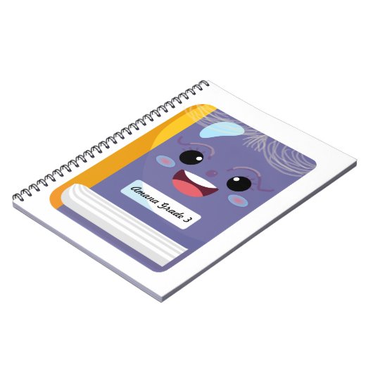 小学3年生のためのユーモアあふれる顔のノート ノートブック (左側)