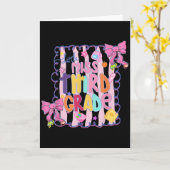 小学3年生の初日 コケティ カード (黄色い花)