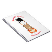 小学4年生の新学期にぴったりなキュートな4匹の猫 ノートブック (右側)