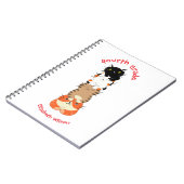 小学4年生の新学期にぴったりなキュートな4匹の猫 ノートブック (左側)