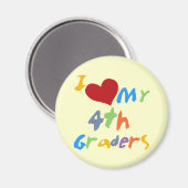 小学4年生Tシャツとギフトが大好き マグネット (正面/裏面)