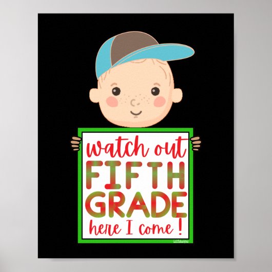 小学5年生を見てかわいい来よおもしろい ポスター (正面)