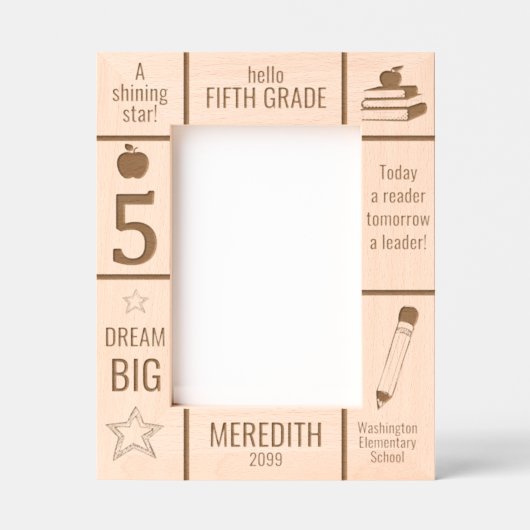 小学5年生フォトフォトカスタム レーザー彫刻フレーム (正面)