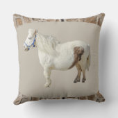 小実在池ミニ白馬小動物 クッション (裏面)